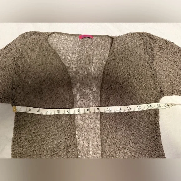 Brown Open Knit Women's Sweater - Picture 3 of 7